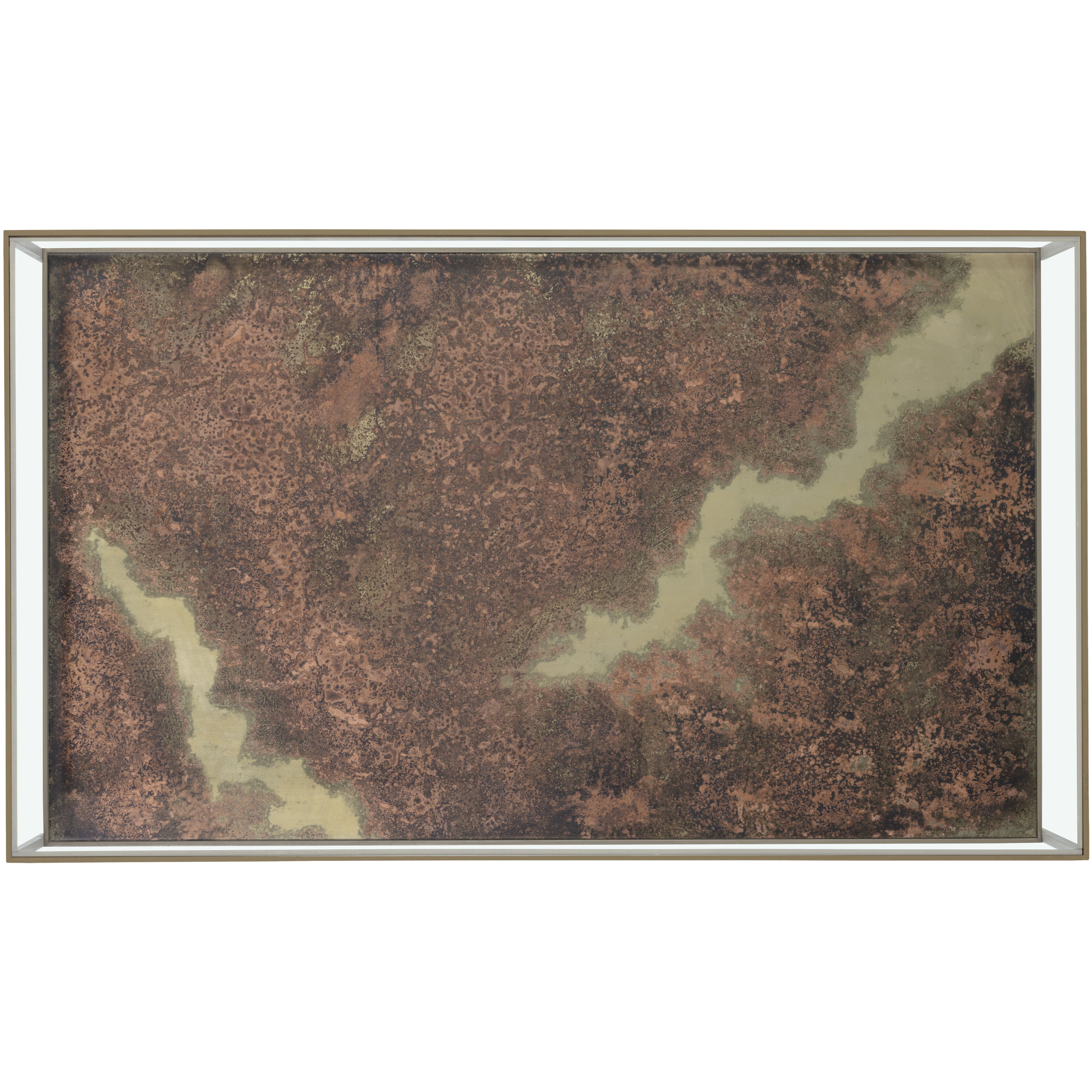 Concord 48 X 28 inch Clear / Antique Brass Coffee Table